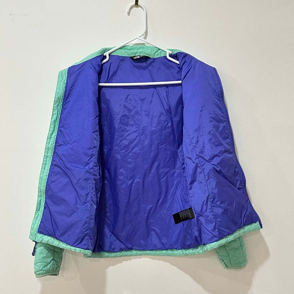 The North Face Women's C463 Bombay Mint Green Light Puffer Full Zip Jacket Small - Picture 3 of 13